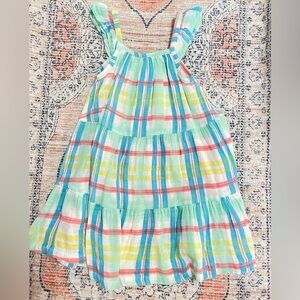 Tullabee Gauze Plaid Dress